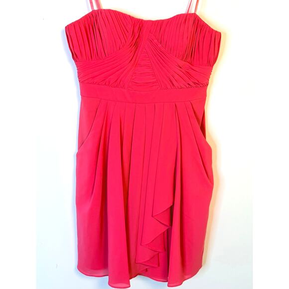 Aidan Mattox Pink Chiffon Cocktail- Party Dress Size 8 - Picture 2 of 10